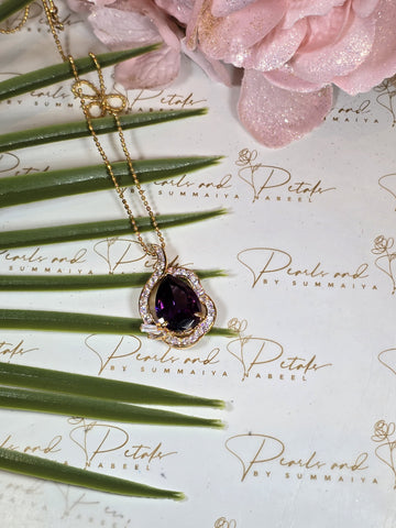 Apple Amethyst Drop Pendant